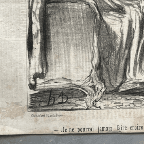 Antique Print 19th century Daumier, Tout ce qu'on voudra, coup d'air image 6