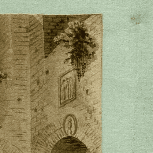 Antique Ink Drawing Religious 19th - Old Masters - Figures Praying in a Church image 5