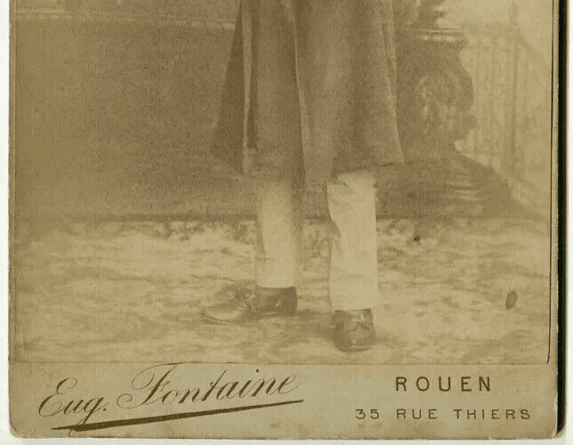 Cabinet Card Photograph Eug.Fontaine - Actor G.Germane ? Dedicated c. 1870 image 4