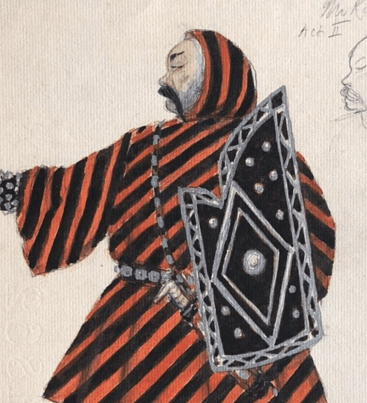 Vintage Drawing Georges Kugel BENDA (XIX-XX) Theater Murae Costumes signed image 3