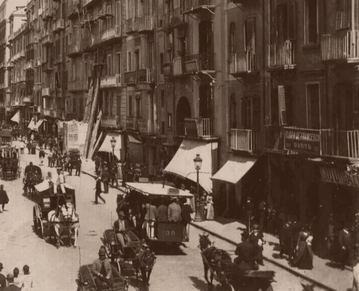 Vintage Photographs Landscape Naples, Italy, via Roma gia Toledo circa 1900 image 5