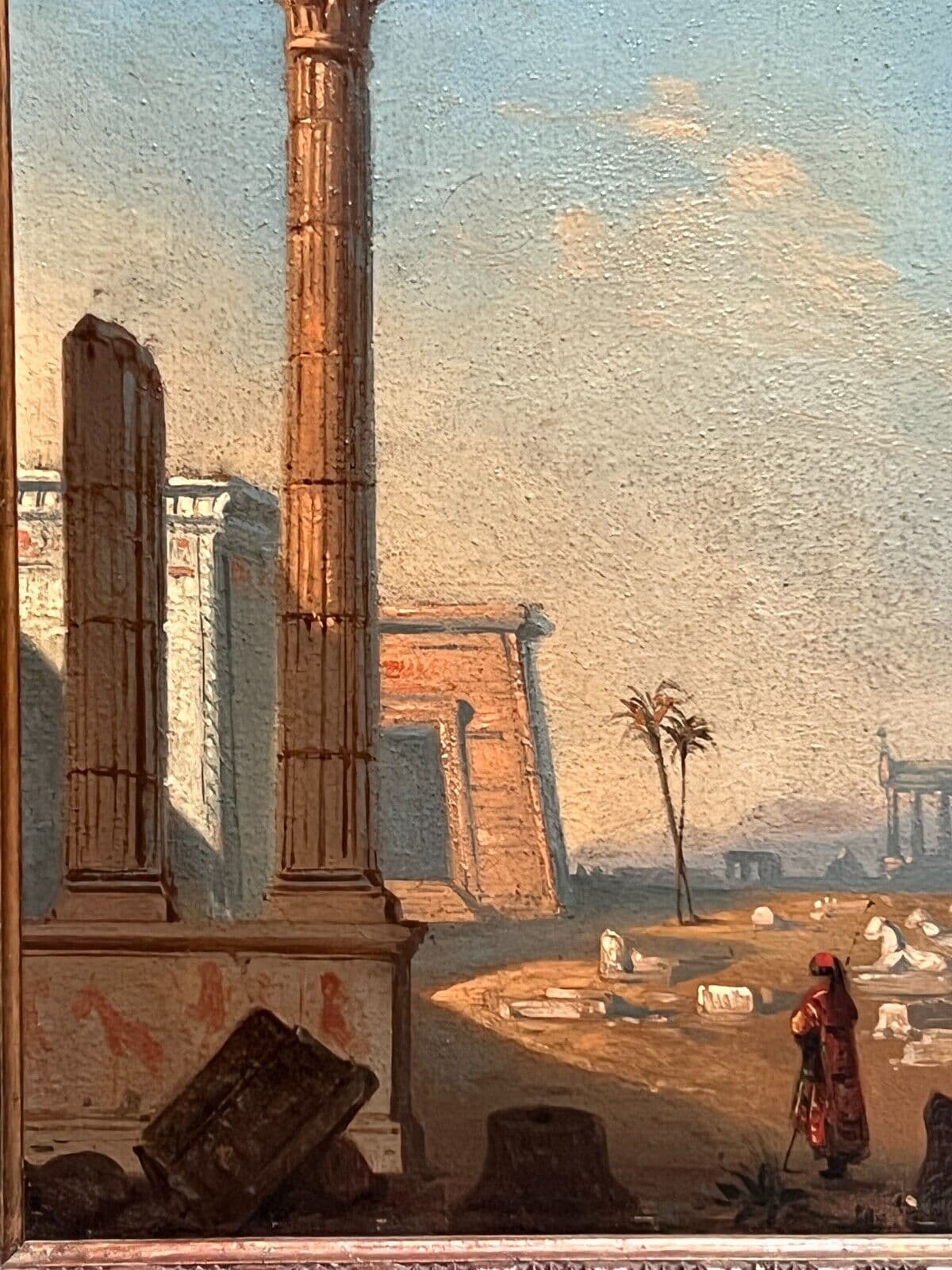 Antique Original Painting Orientalist, Egypt, People image 1