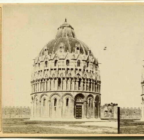 Vintage Stereoview Giacomo Photograph BROGI - Pisa. Il Battistero c. 1870 image 2