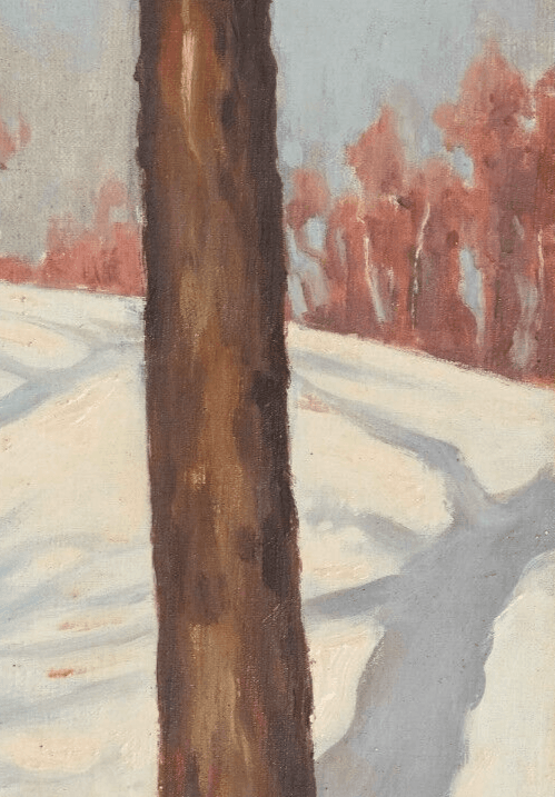 Antique Painting Original Winter Landscape Michail GUERMACHEFF (1867-1930) image 4