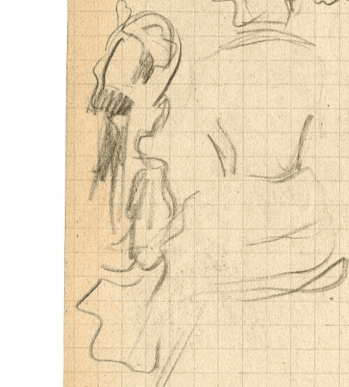 Antique Pencil Original Drawing Sketch of an Elegant Woman image 3