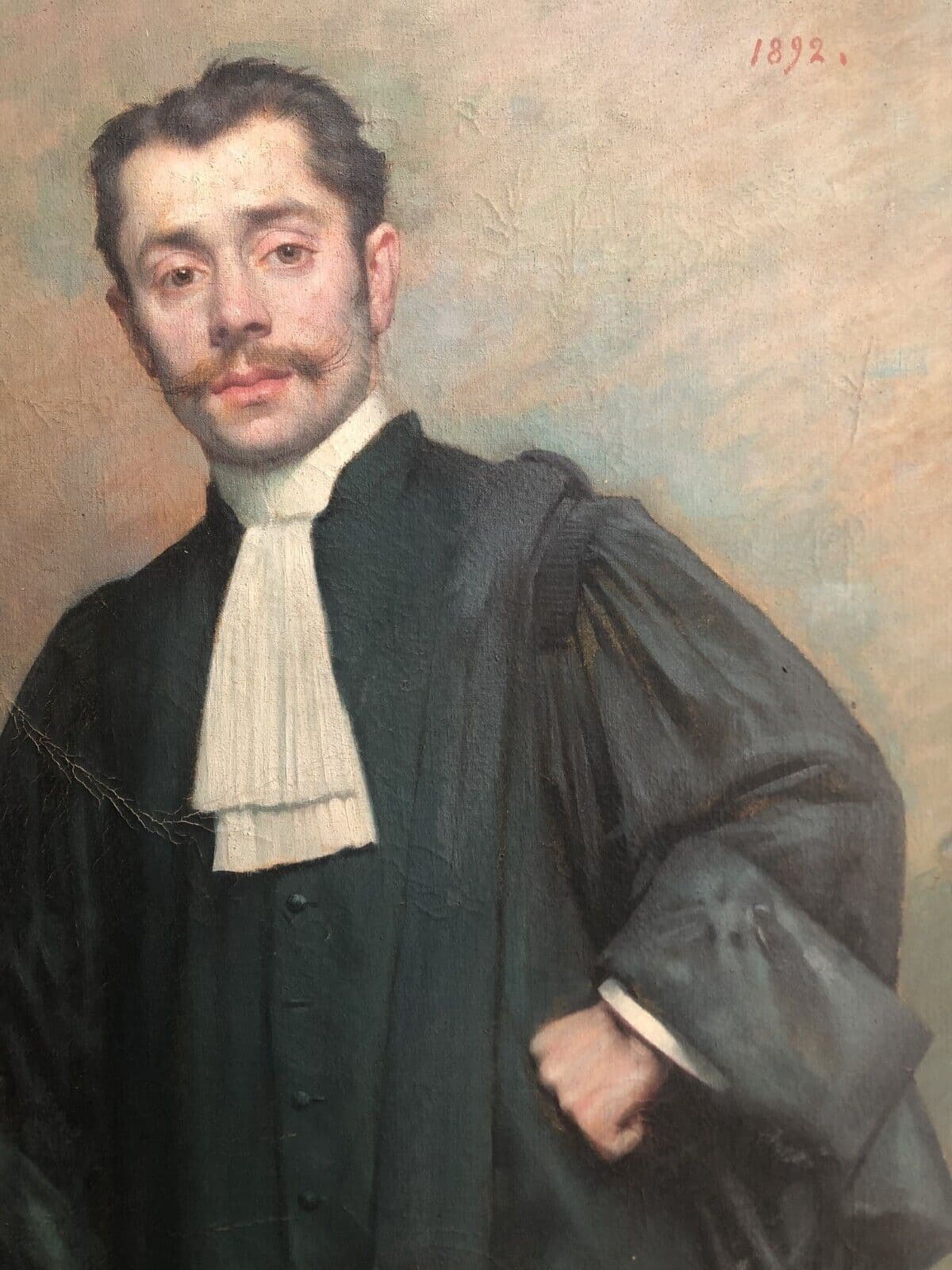 Joseph BERNARD (1864-1933) Judge Man Portrait Painting image 1