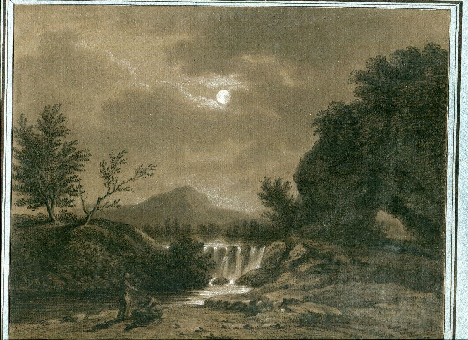 Drawing Landscape by Night with Figures image 2