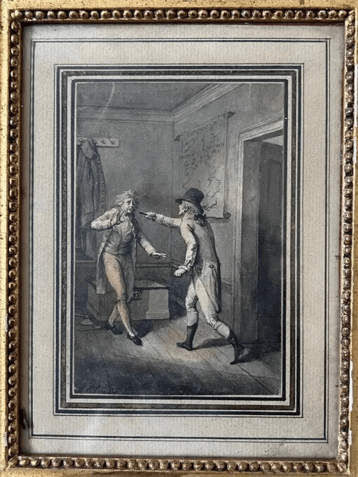 Antique Original Drawing Thomas STOTHARD (1755-1834) Shakespeare Scene image 5