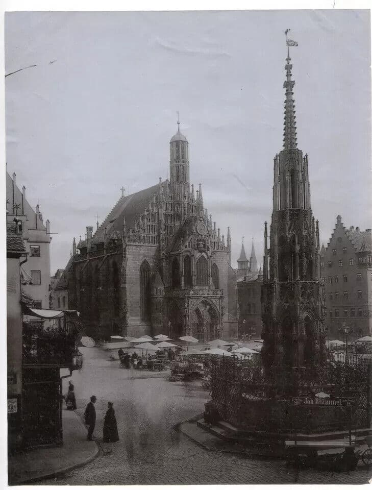 Vintage Photographs Landscape Nuremberg, Notre-Dame Church, Germany c 1900 image 8