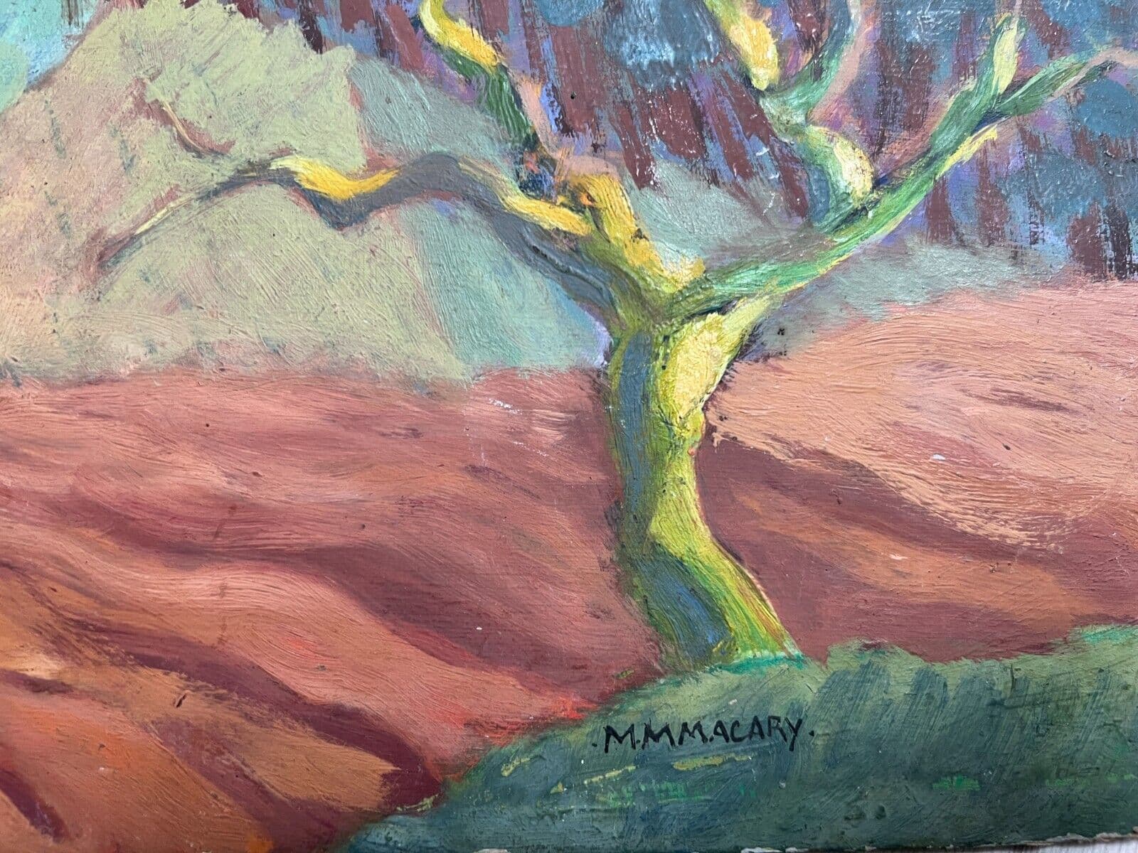 Antique Original Painting Landscape, Farm, Trees, Forest Michael David MCCARY image 6
