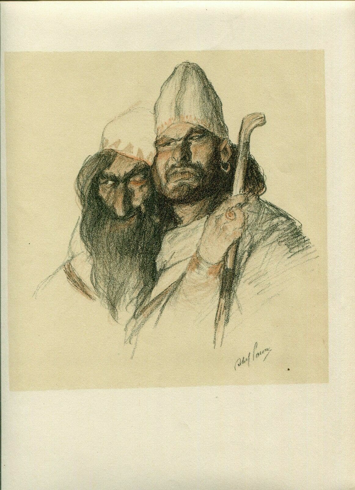 Abel Pfeffermann PANN (1883-1963) Bible, Dorthe, Abiram Lithography image 2