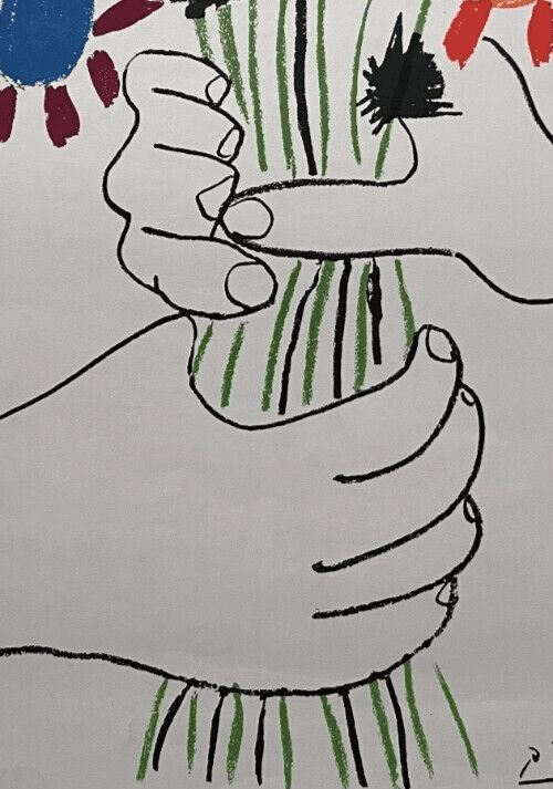 Vintage Poster Pablo Picasso Fleurs et mains image 3