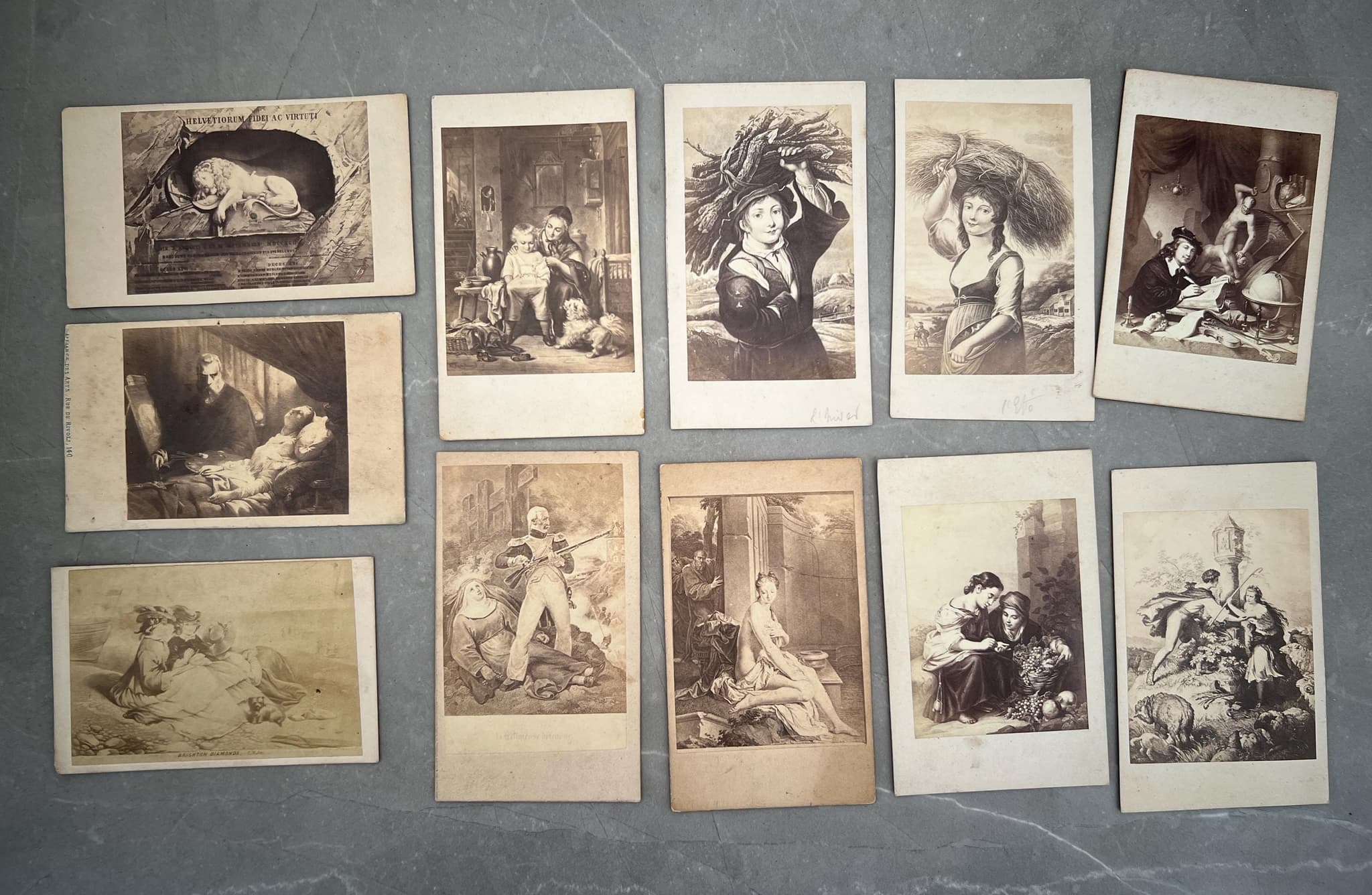 Antique Carte de Visite Collection – 19th Century Lithographs and Prints – Set image 1