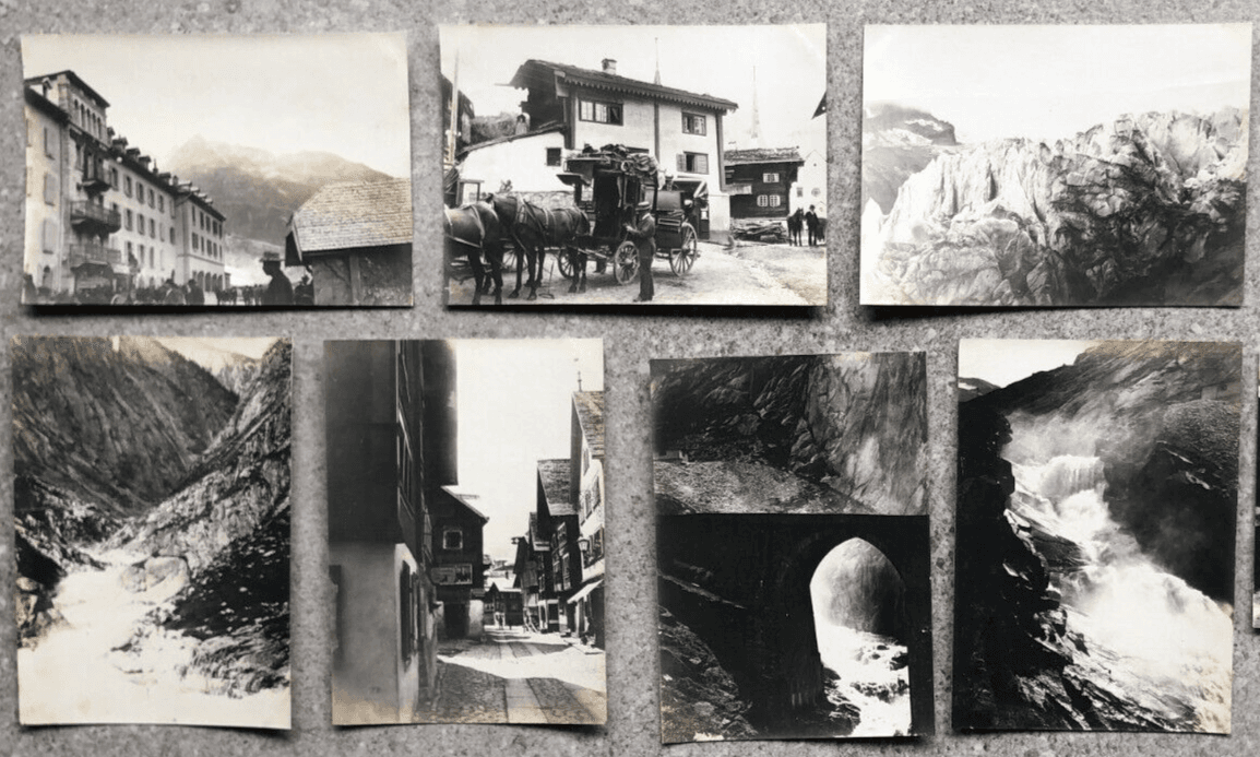 Vintage Photographs Lot x11 Mountain Landscape and People 1902 image 1