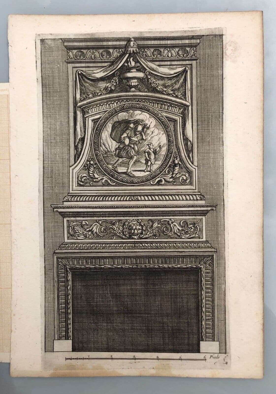 Vintage Etching Original Architecture Antoine Pierretz Le Jeune, Fireworks x5 image 4