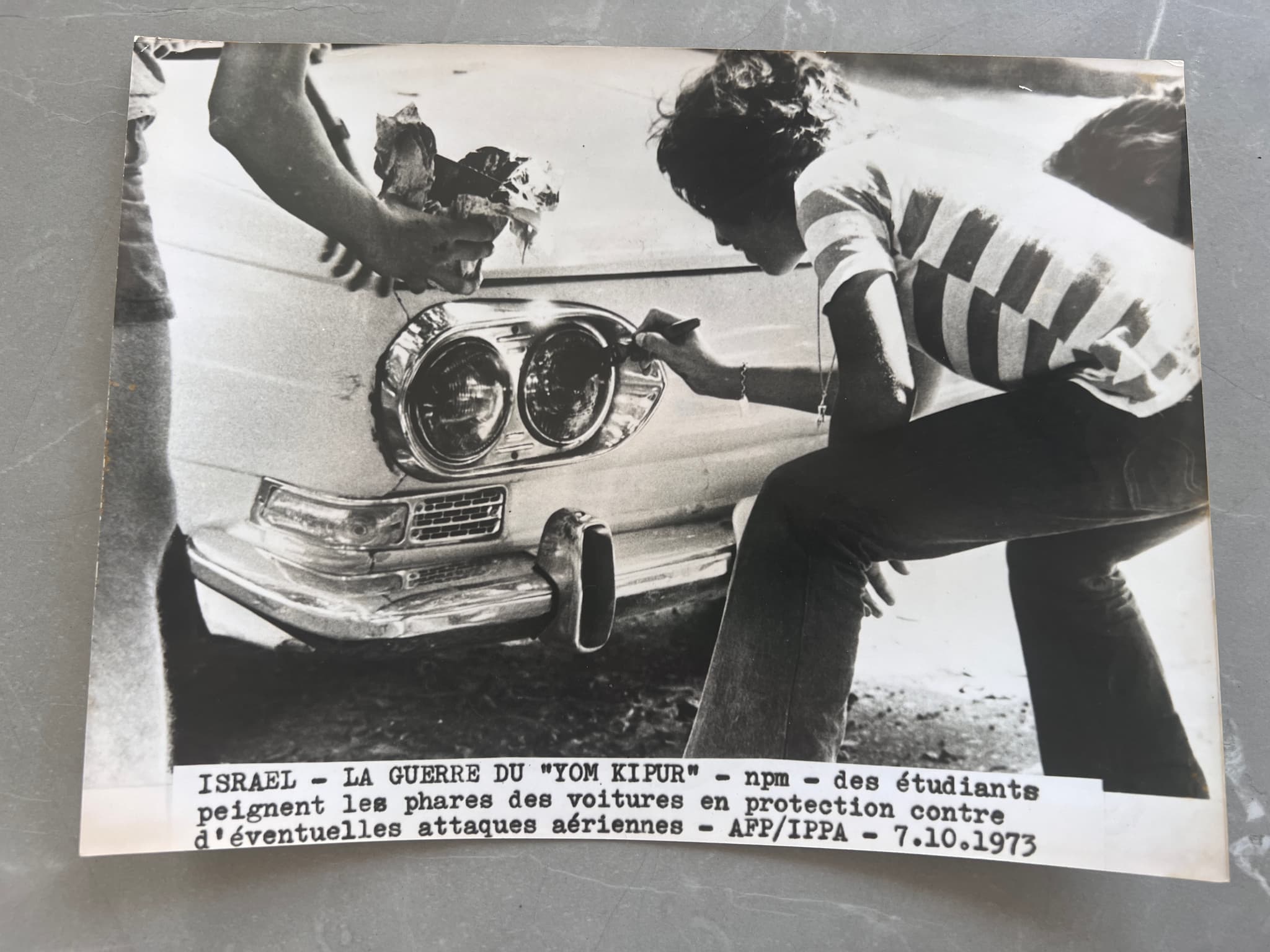 Press Photo A.F.P - Yom Kippour War Students 1973 image 1