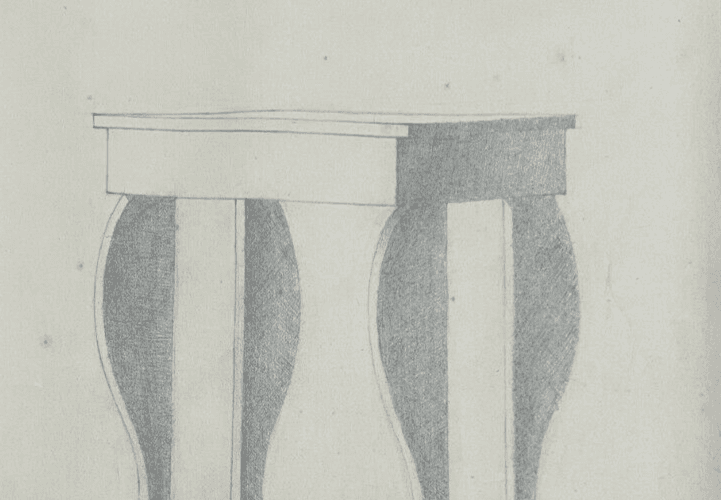 Antique Architecture Original Drawing Architecture, Desk, Sketch image 3