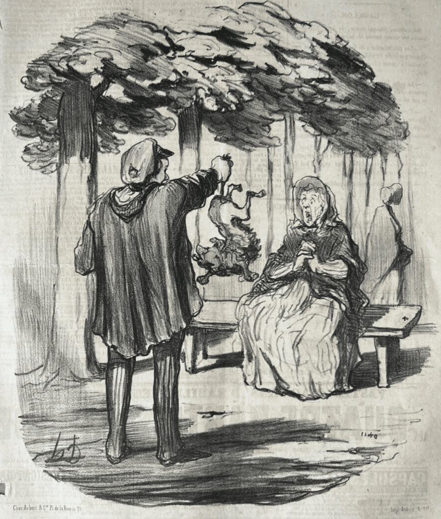 Antique Print 19th century Daumier, Tout ce qu'on Voudra, Mari, Jalousie