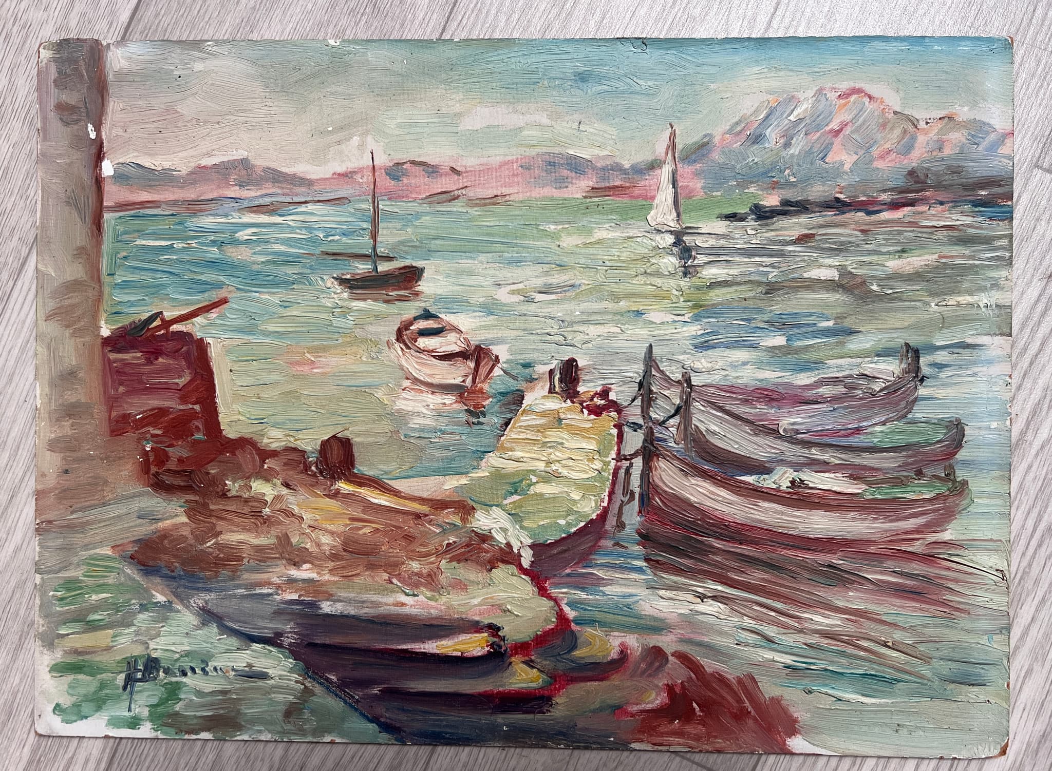 Painting Seascape Port de la Baumette image 3