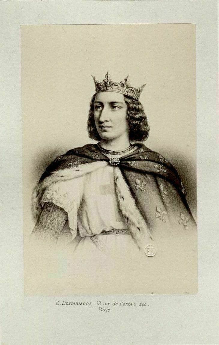 CDV Vintage E. Desmaisons - Louis IX, Albumen after Drawing c 1870 image 1