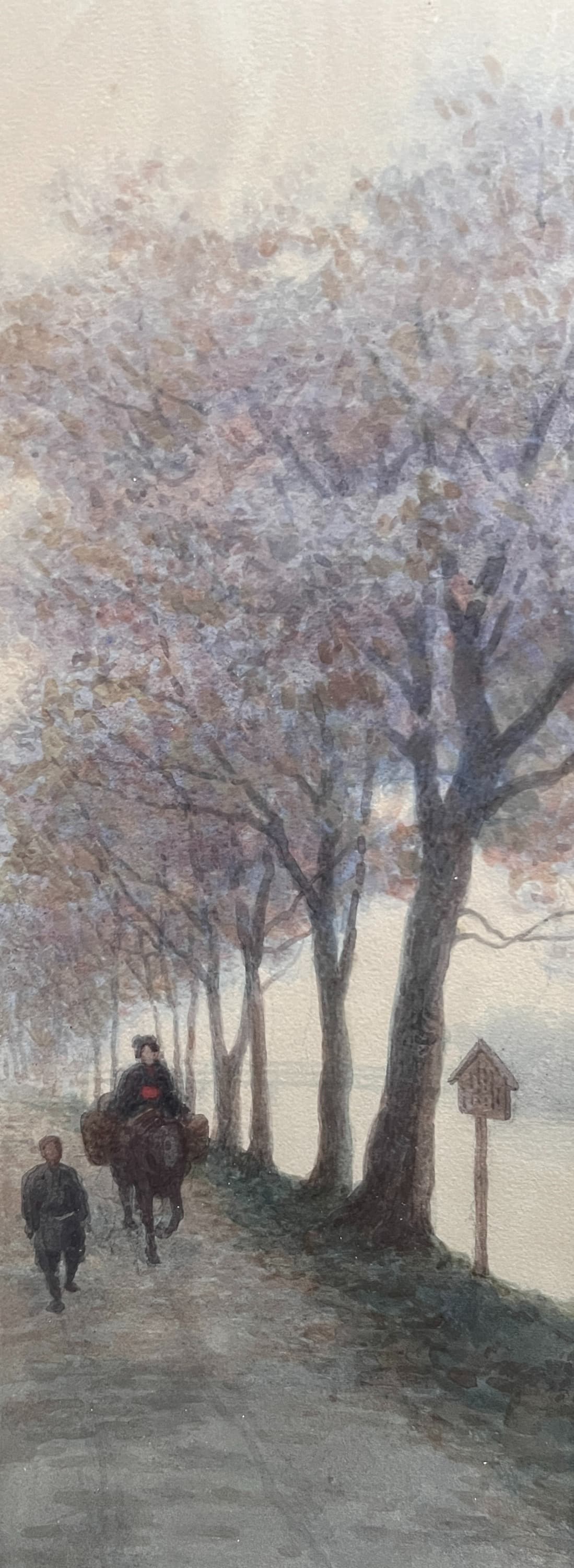 Drawing Japanese People on Horse, Asian Landscape image 1