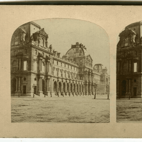 Vintage Stereoview Photograph Louvre Paris - Lecocq-Frêné - Albumen 1860 image 3