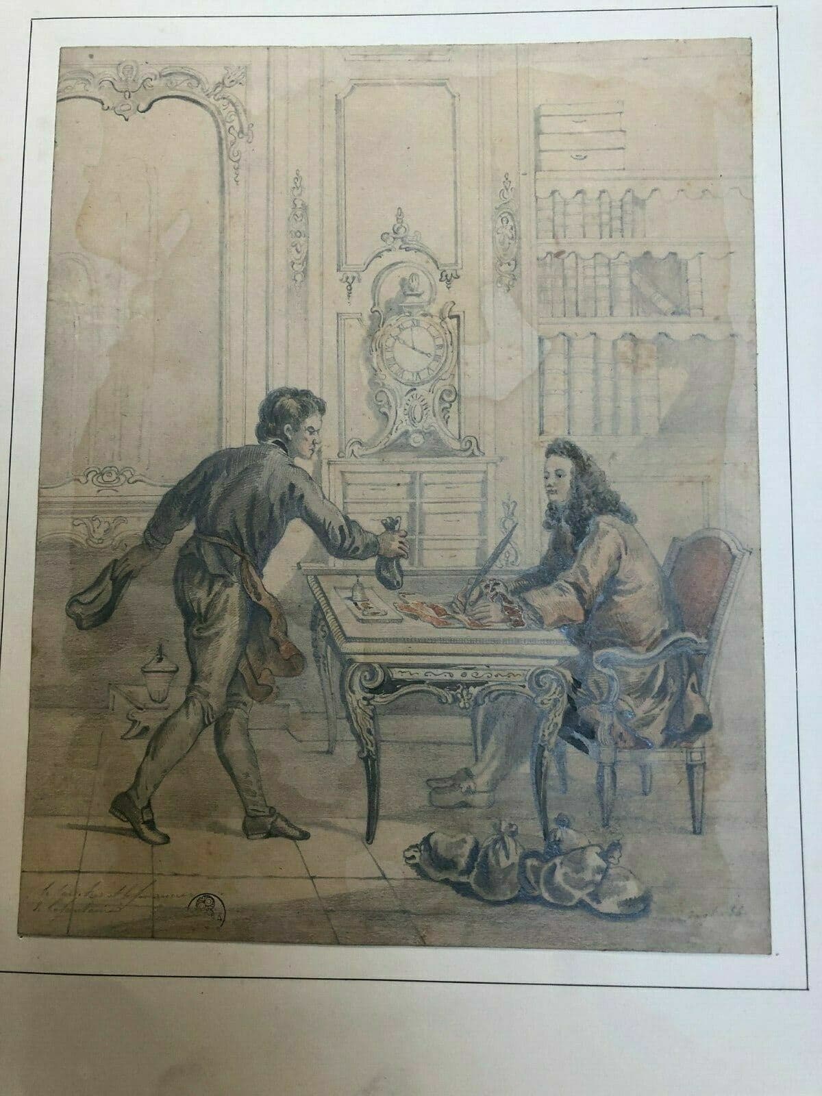 Drawing La Fontaine, Financier - Dikéos Collection image 3