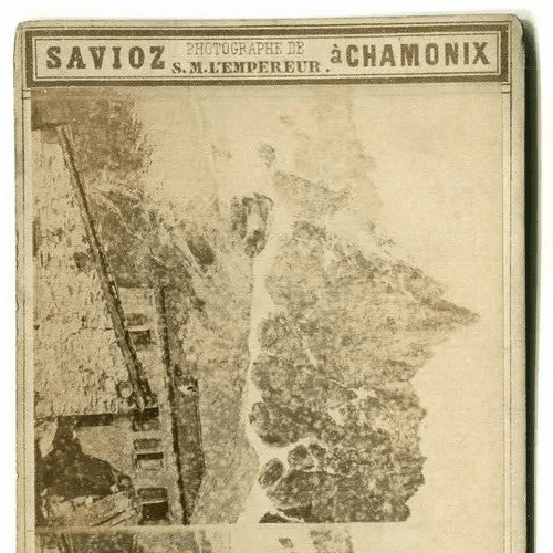 Vintage Stereoview SAVIOZ - Montenvers and Dru Landscape c. 1870 image 4