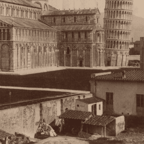Vintage Photographs Landscape Architecture Pise, Bapsitere, Italy c. 1900 image 2
