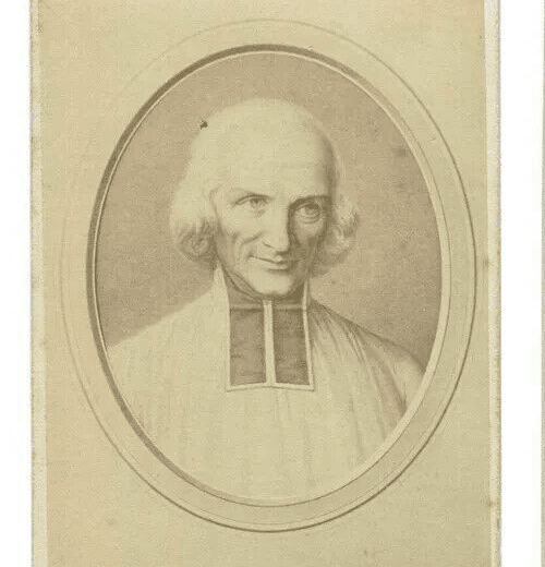 CDV Vintage Photograph J.M.B VIANNEY Ars Priest - Albumen c 1870 image 2