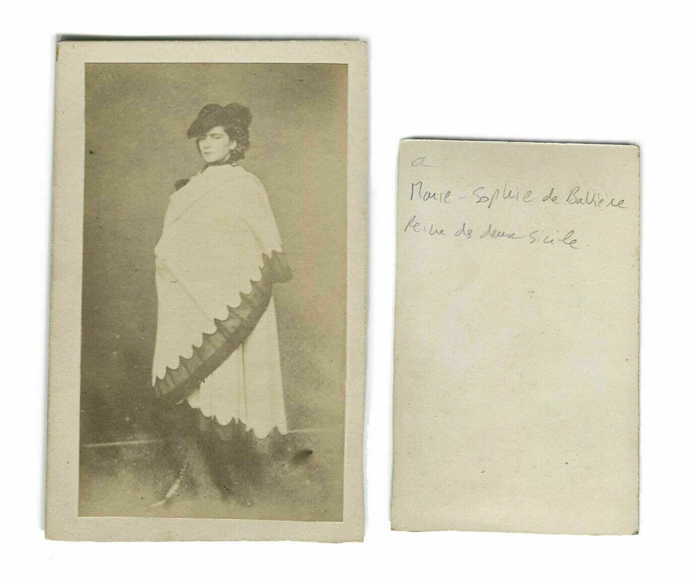 CDV Photographs Queen Marie Sophie of Bavaria Consort of the Two Sicilies 1860 image 1