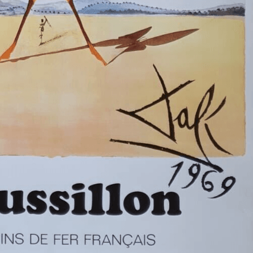 Vintage Original Poster Salvador DALI Roussillon, Abstraction 1969 image 4