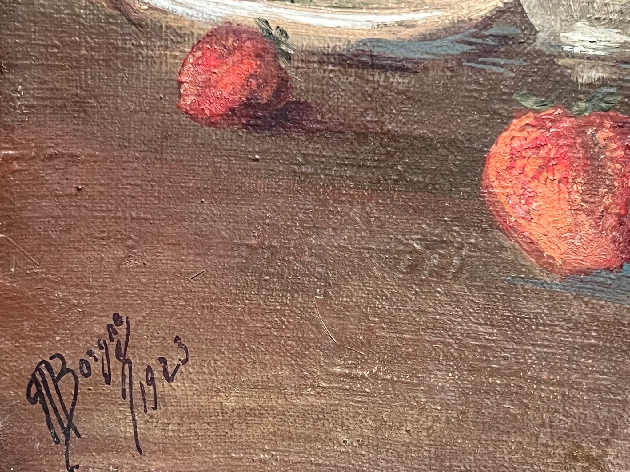 Painting Strawberries Still Life and Sugar Pot image 2