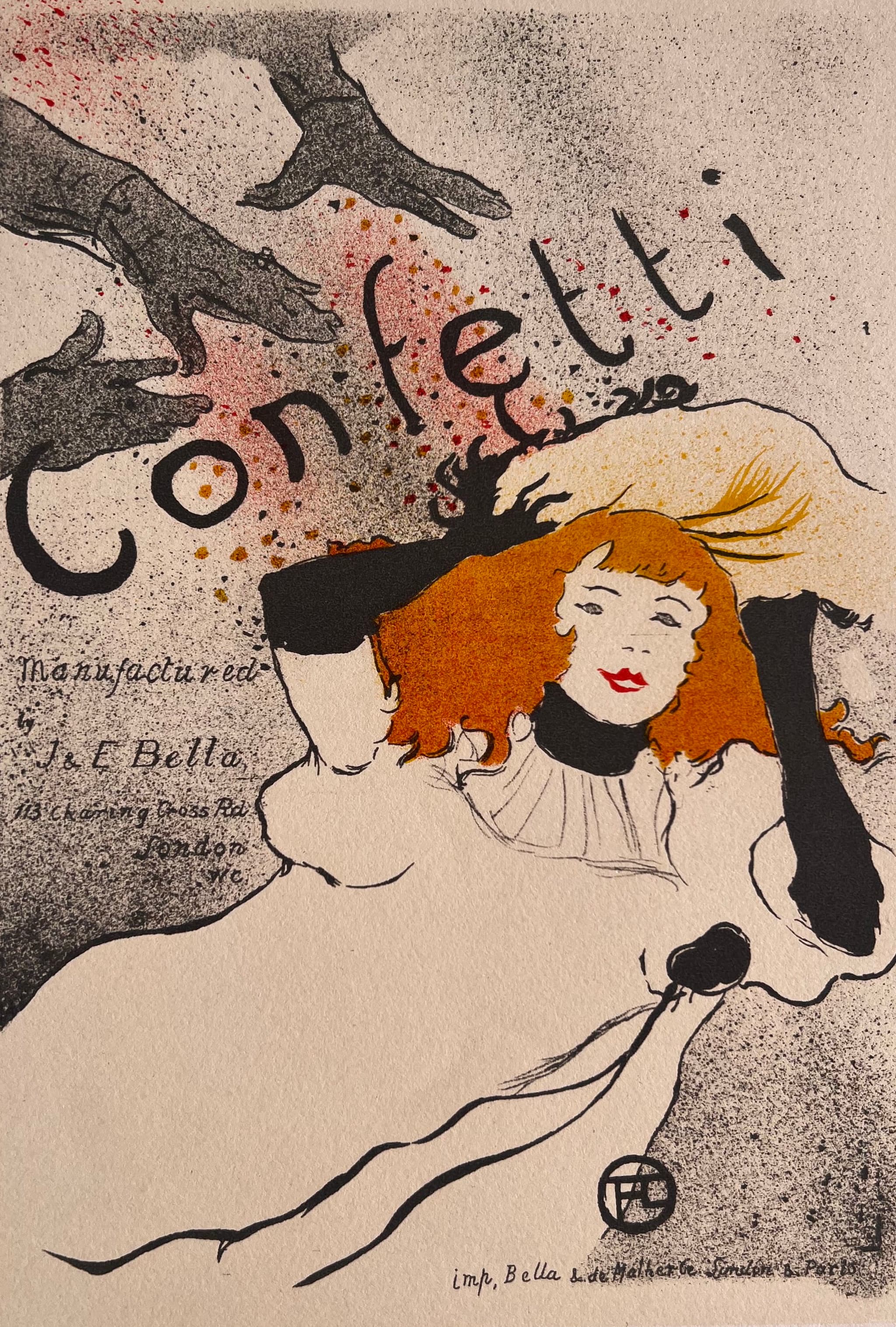 Mourlot Print Confetti by Toulouse-Lautrec / Andre Sauret 1950 image 1