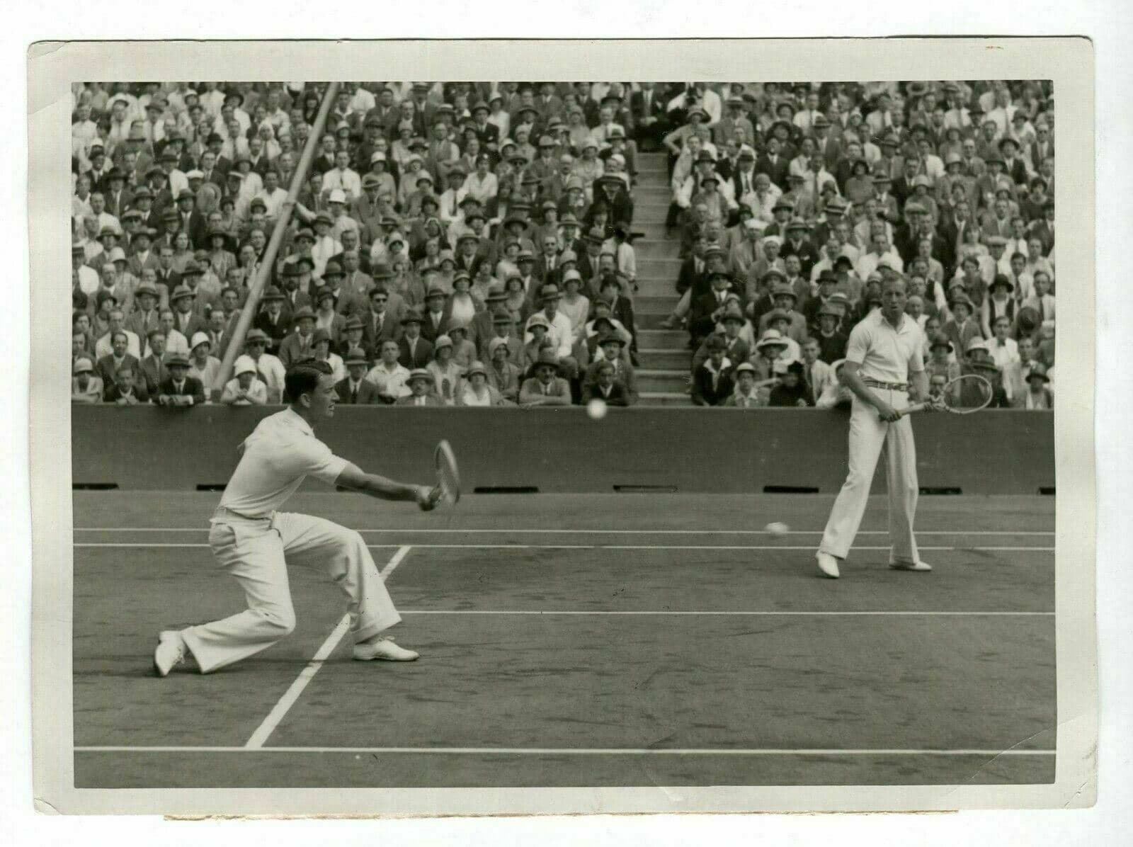 Vintage WIDE WORLD PHOTO PRESS - TENNIS - Coupe Davis,1929 - Allisson, Van Ryn image 2