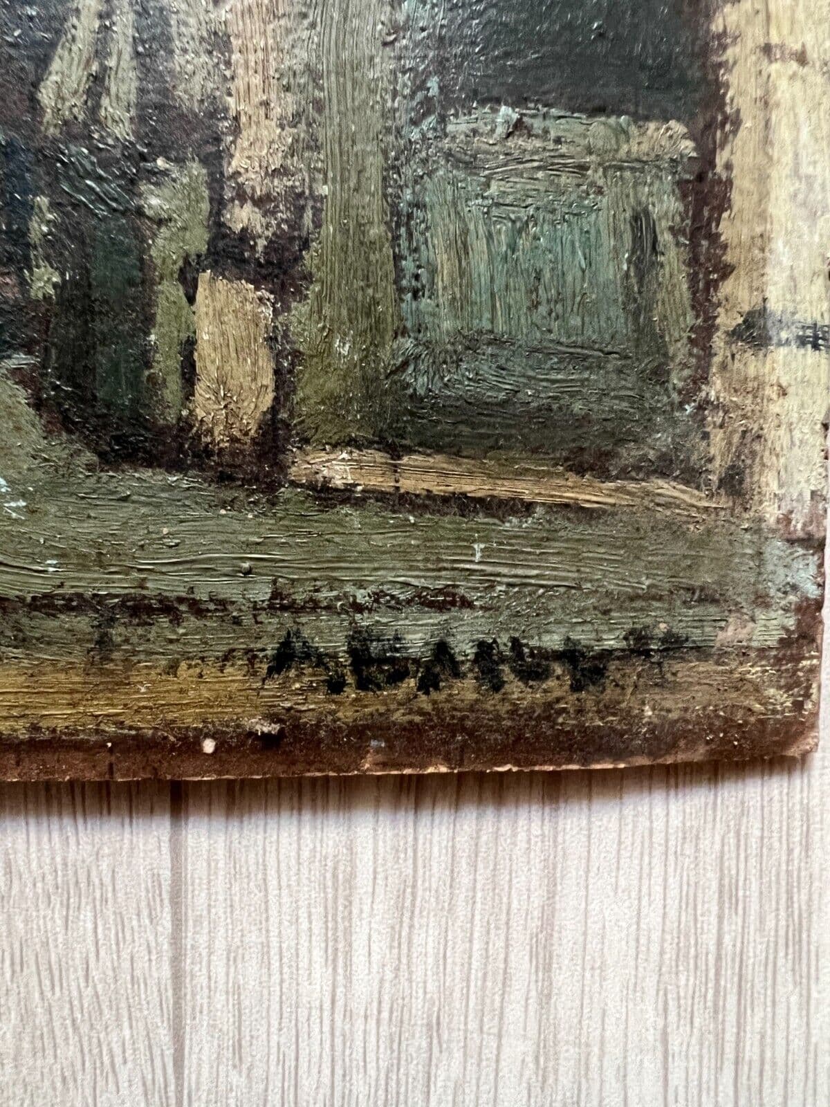 Antique Oil Painting Signed Albert BAILLY (1897-1964) Cityview image 4