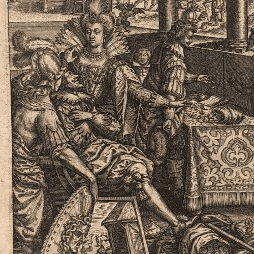Antique Etching Léonard GAULTIER (1561-1630) History, Royalty, War, Religion image 3