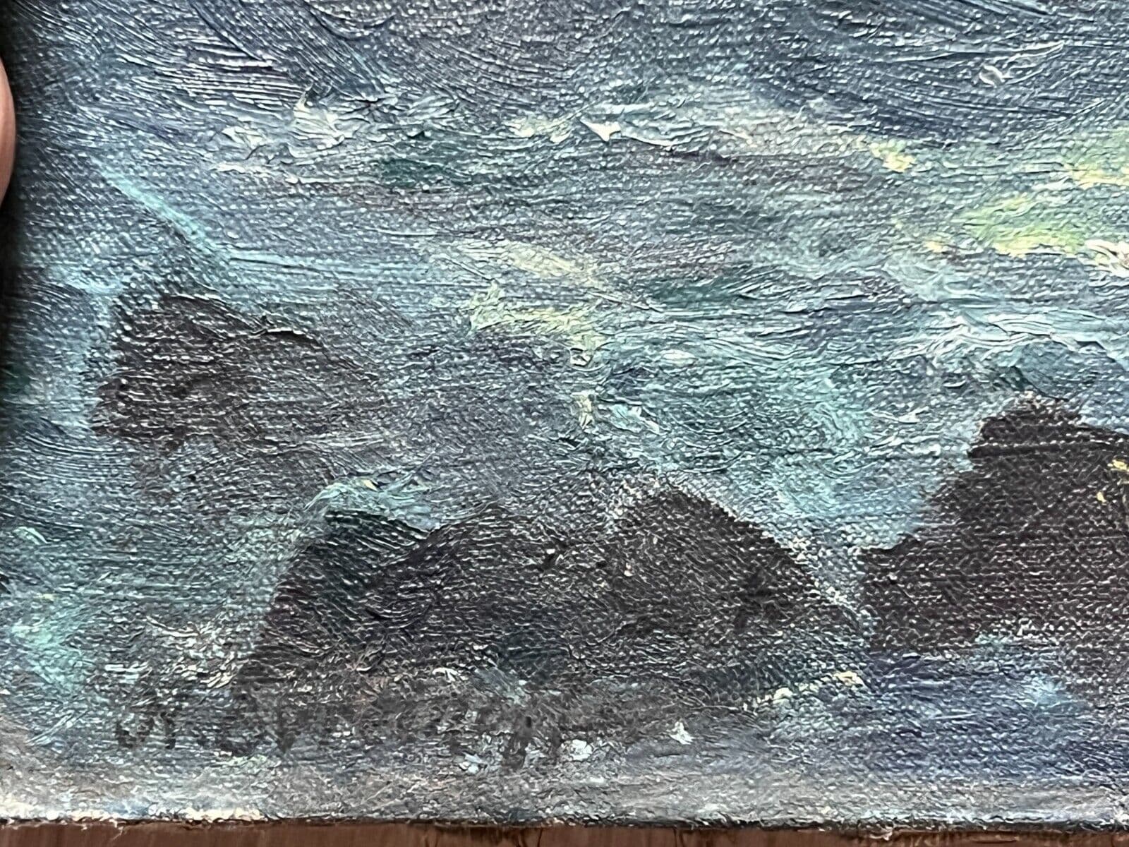 Vintage Painting Oil Nicolas EVREINOFF (1879-1953) Maritime Landscape, Seascape image 5