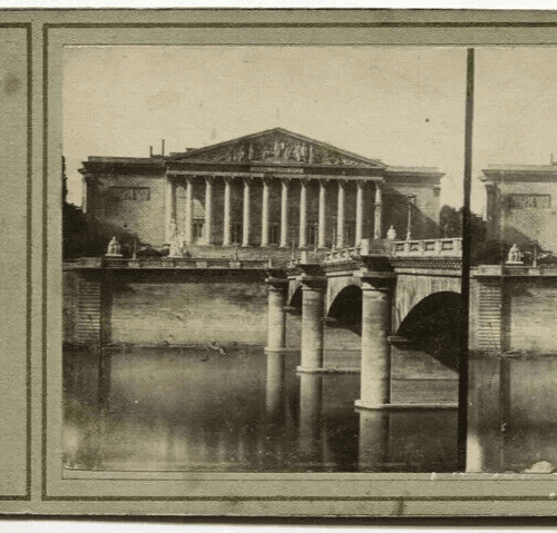 Vintage Stereoview Photograph - Legislature Paris Landscape Albumen c 1860 image 2
