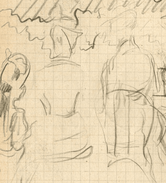 Antique Pencil Original Drawing Sketch of an Elegant Woman image 2