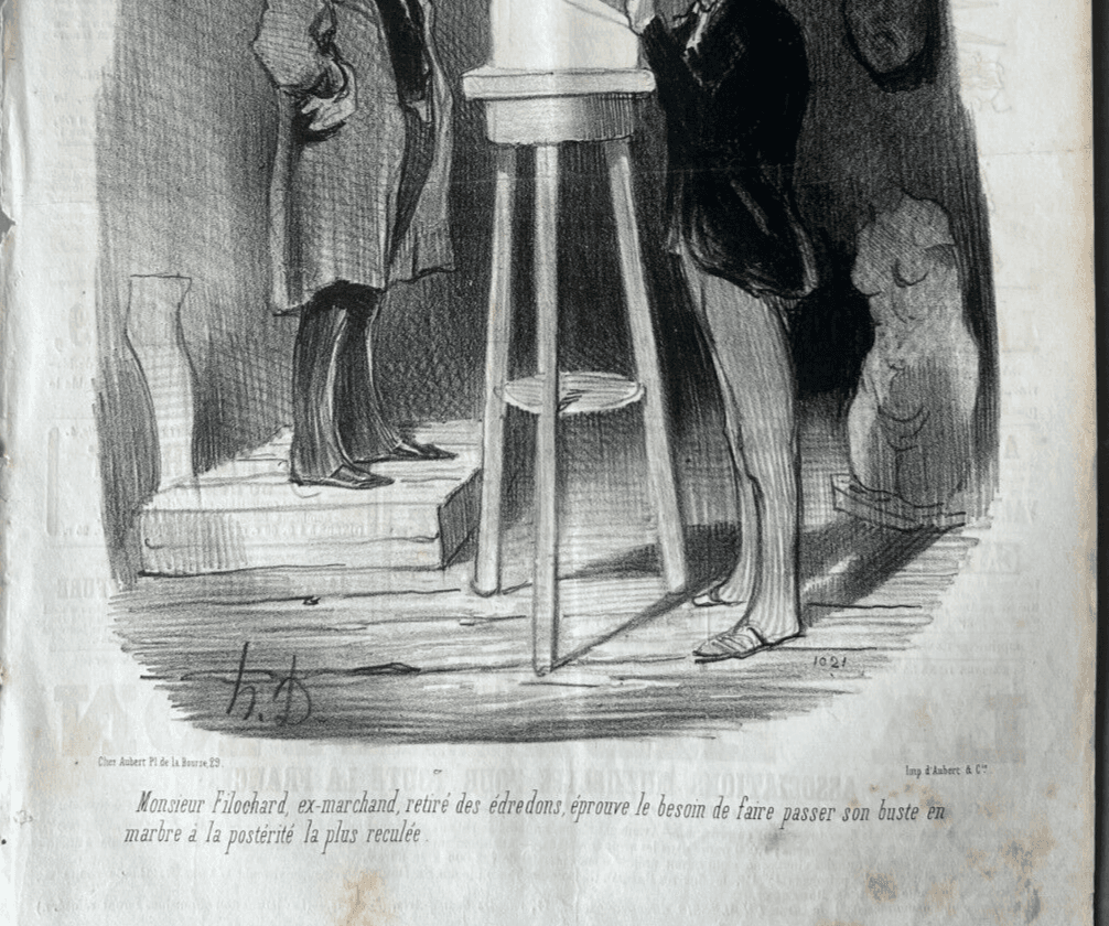 Antique Print 19th century Daumier, Bons Bourgeois, Buste, People image 4