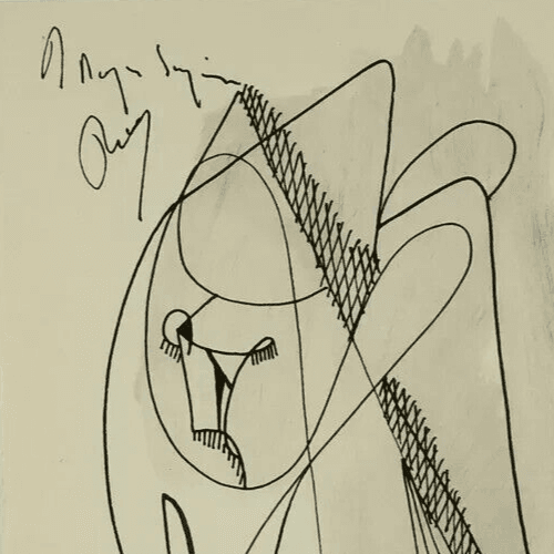 Abstract Ink Original Drawing Abstraction, Woman, Figure image 2