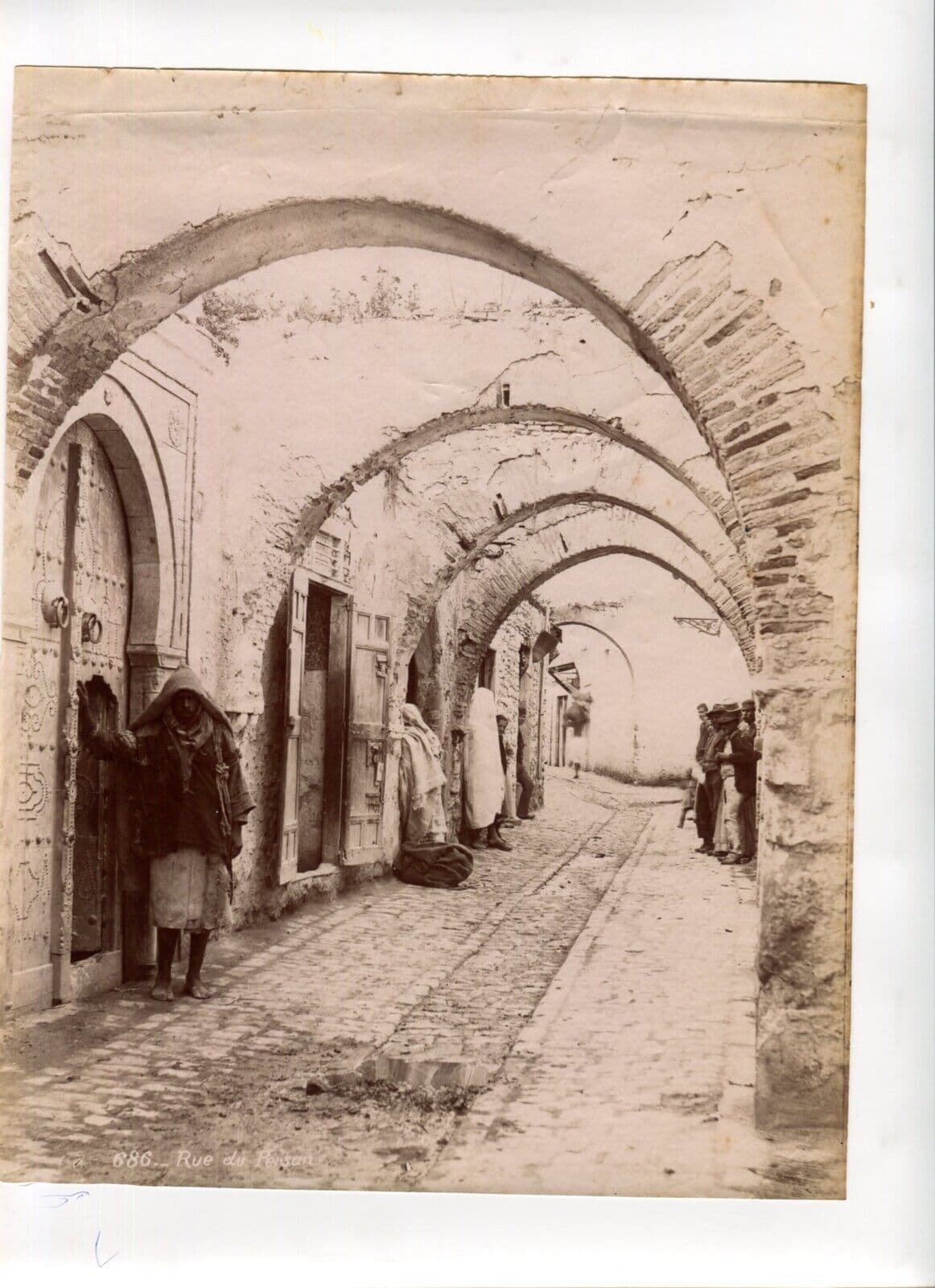 Vintage Photographs Orientalism Algeria, People, Cityview, Street image 2