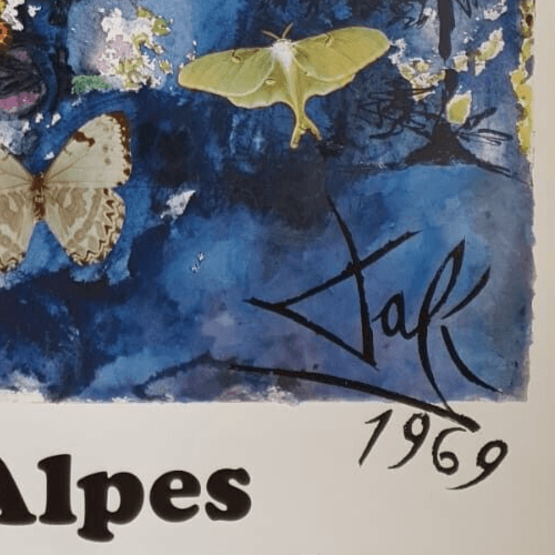 Vintage Original Poster Salvador DALI Alpes, Abstraction 1969 image 4