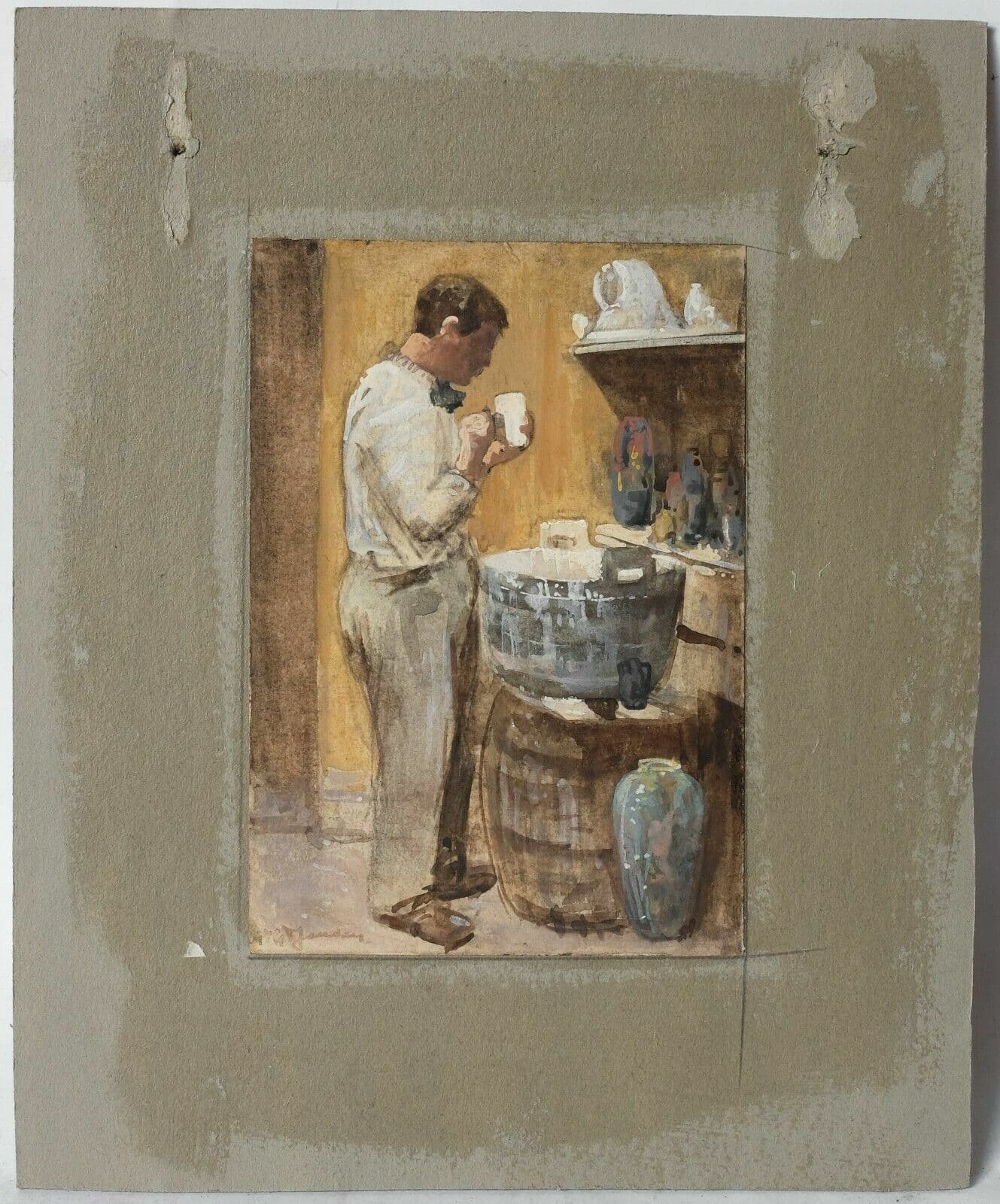 Willem JANSEN (1871-1949) Artist Vase Painting image 2