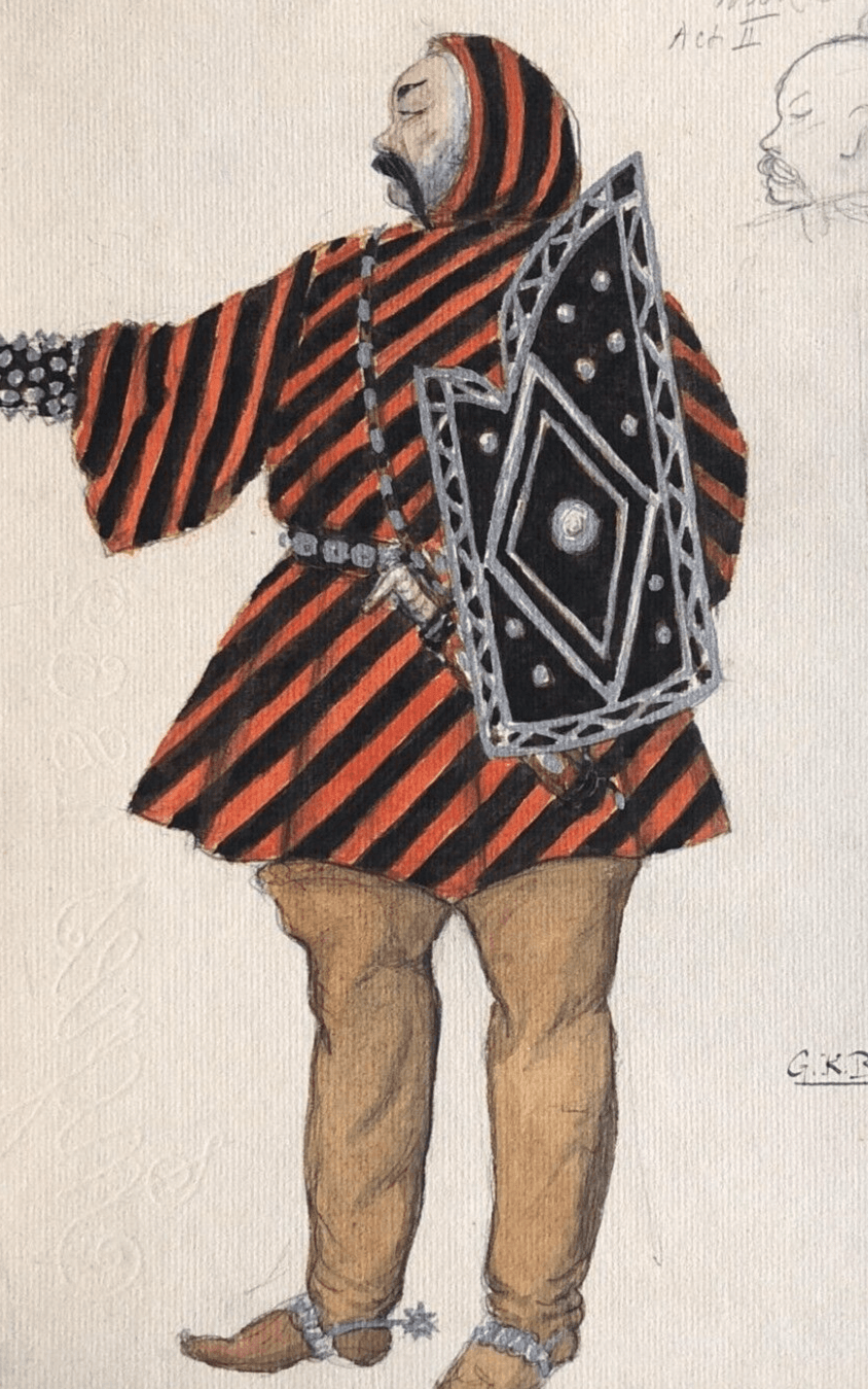 Vintage Drawing Georges Kugel BENDA (XIX-XX) Theater Murae Costumes signed