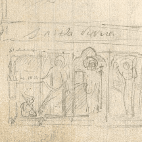 Vintage Pencil Original Drawing Theater Figures Portraits image 6