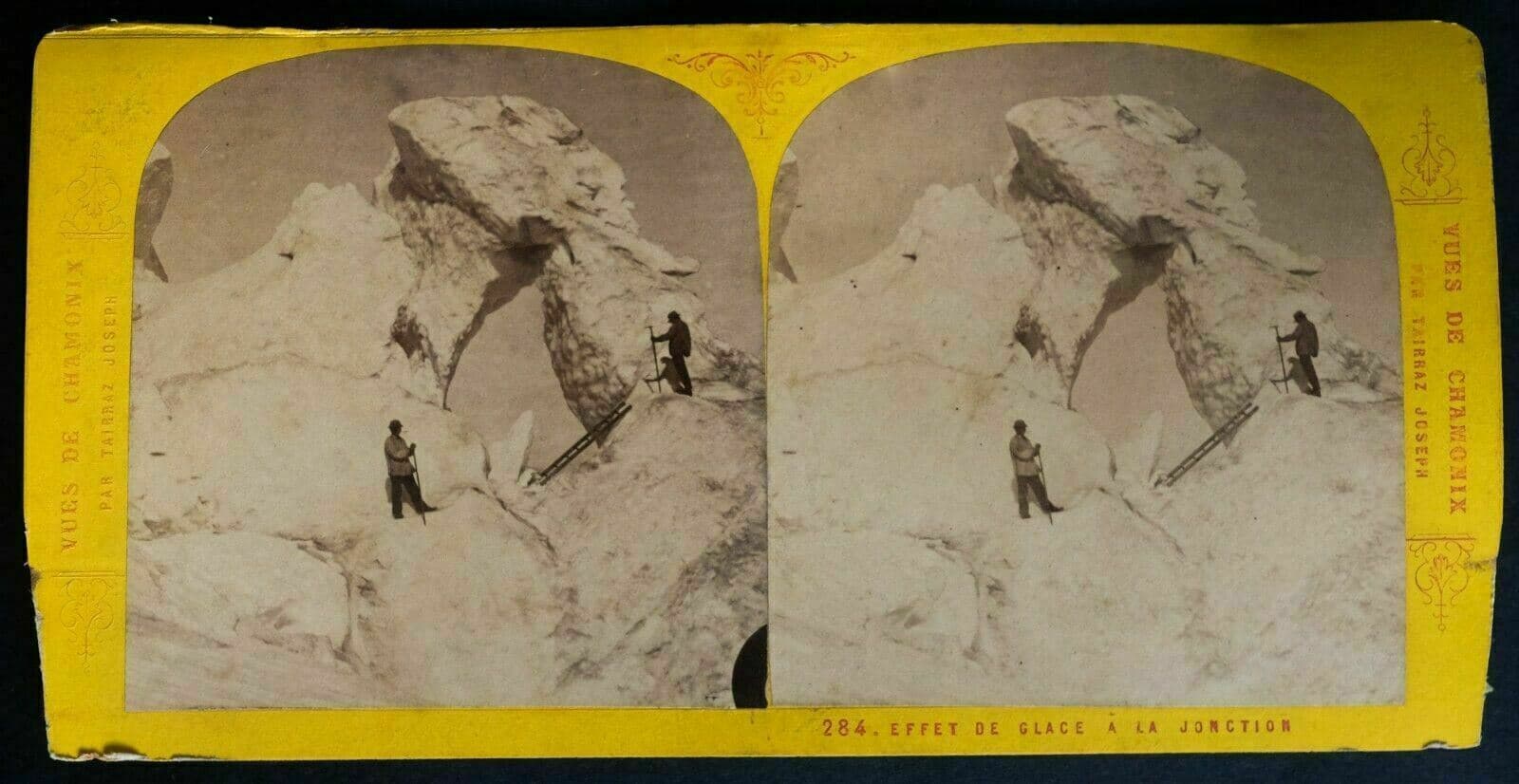 J.TAIRRAZ Set 13 Views of Chamonix 1865 Stereoview image 8