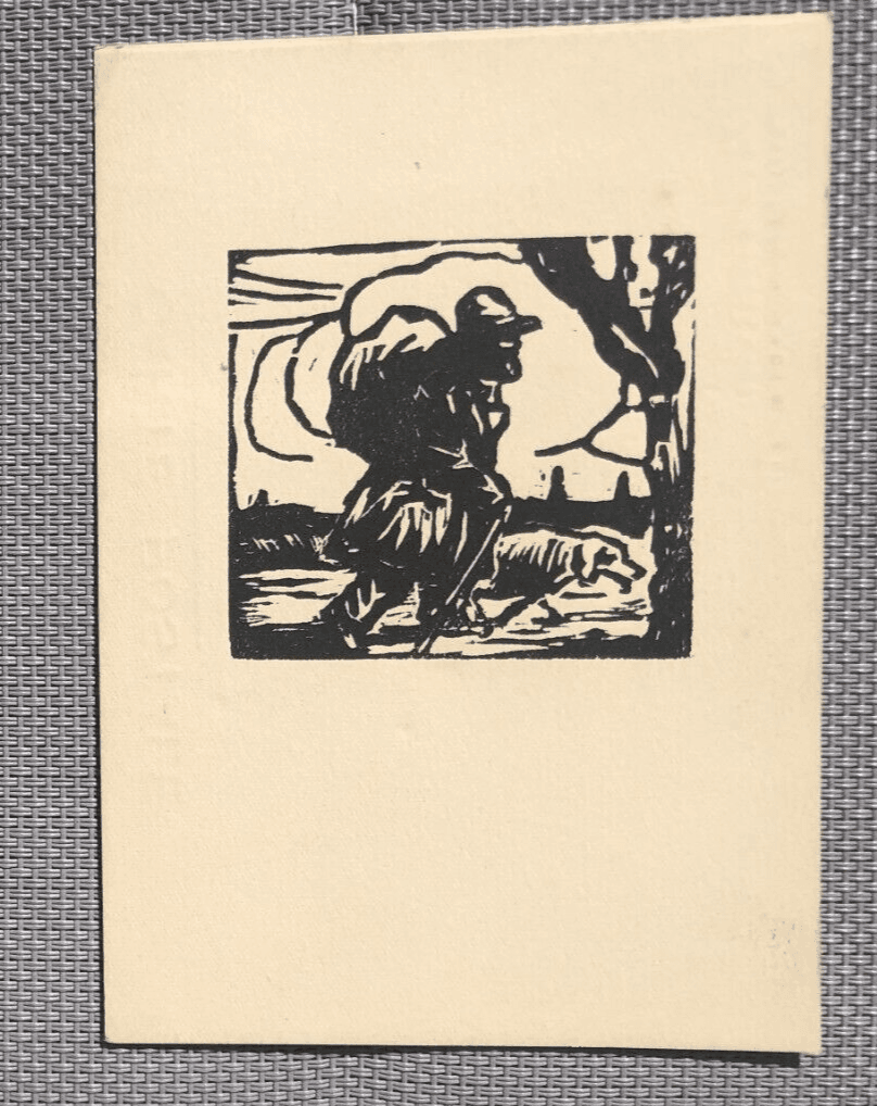 Antique Postcard Original Landscape, Man, Work, Church Alice MUNCH (1894-?) x2 image 2