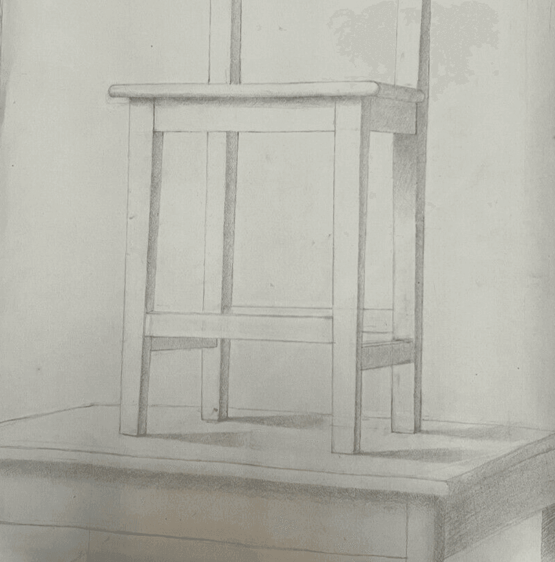 Antique Architecture Original Drawing Architecture, Chair, Sketch image 3